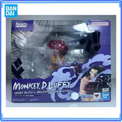 Stokta Bandai Figuarts Zero One Piece Üç Kaptan Canavarların Savaşı Onigashima'da Gear 4 Monkey D Luffy Figür Model Oyuncaklar