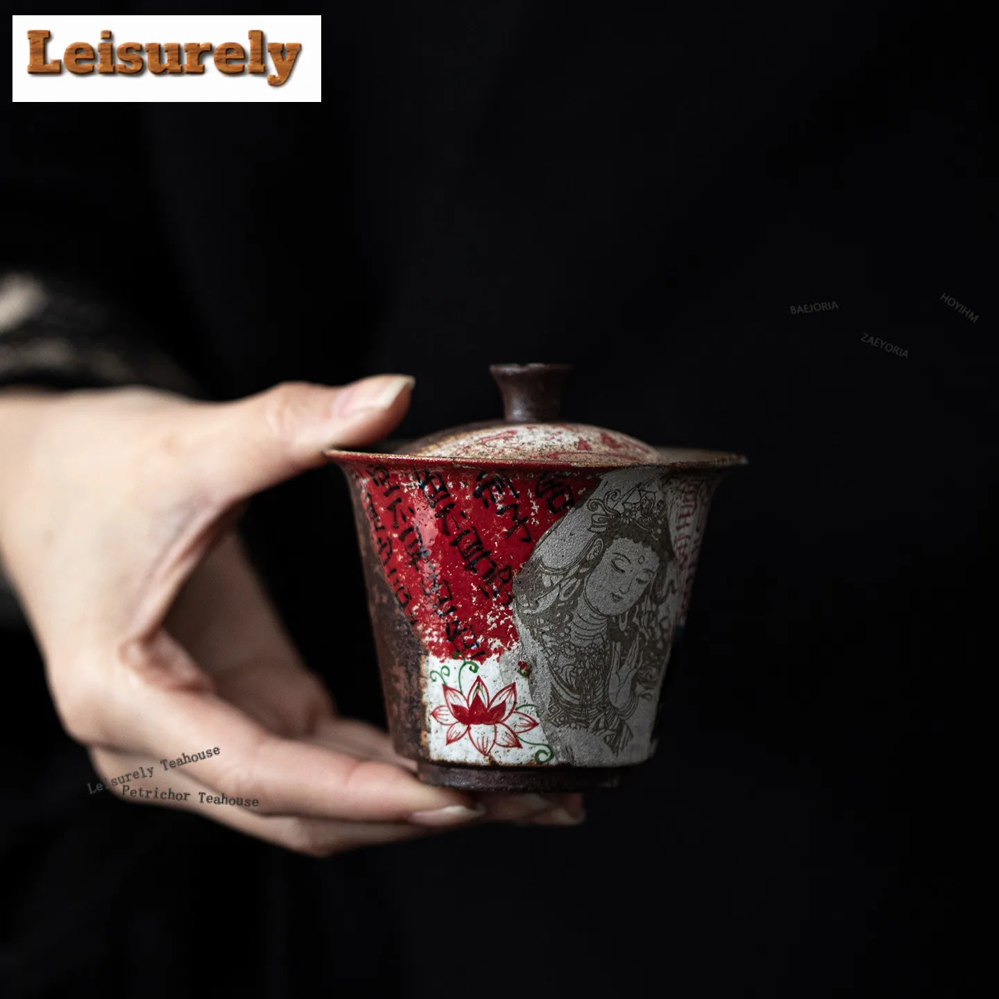 140ml Eight Broken Pictures Gaiwan Handmade Not Hot Tea Tureen Tea Bowl With Lid Kit Tea Making Cover Bowl Tea Ceremony Gift