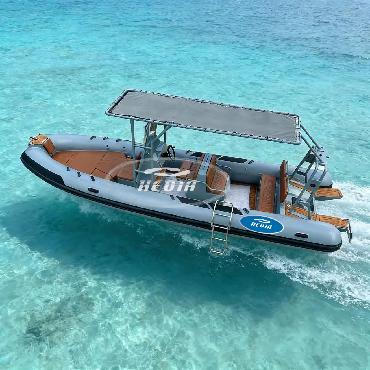High-end 2026 New 23ft RHIB 700 680 CE Certified Aluminum Double Hull Inflatable RIB Boat Hypalon ORCA