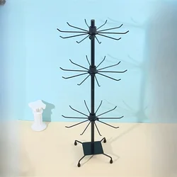Simple 3-Layer Rotating Metal Jewelry Rack For Necklaces Earrings Rings Storage, Women's Gifts