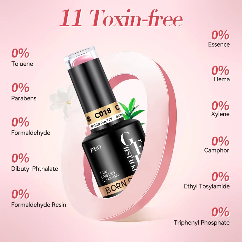 BORN PRETTY PRO 15ml Odorless Soak Off Gel Color Long Lasting Gel Polish Private Label Uv Nail Gel Polish