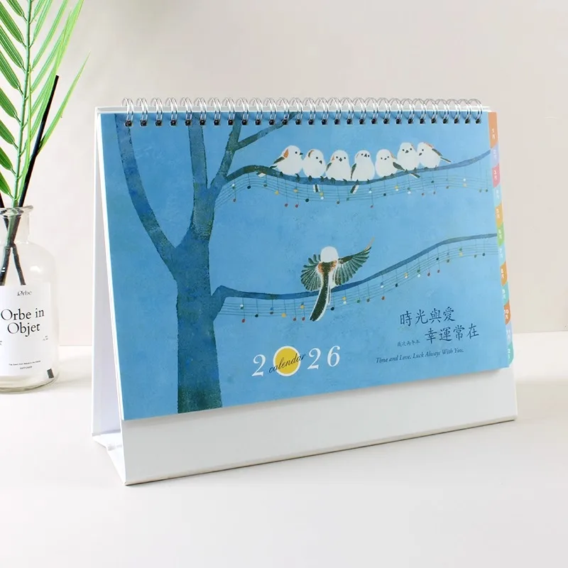 

Standing Desktop Calendar Horse Year Monthly Calendar Schedules Planner Academic Calendar for 2026 Spring Festival Home Decor