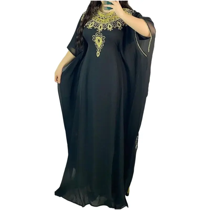 

Dubai Kaftans Farasha Abaya Dress Very Fancy Moroccan Long Gown Length 56inches