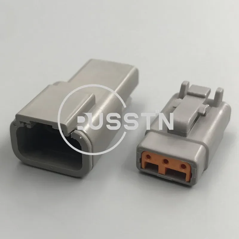 

1 комплект, 3 отверстия, Deutsch DTM DTM06-3S ATM06-3S DTM04-3P ATM04-3P, вилка жгута проводов, серая герметичная автомобильная розетка в сборе переменного тока