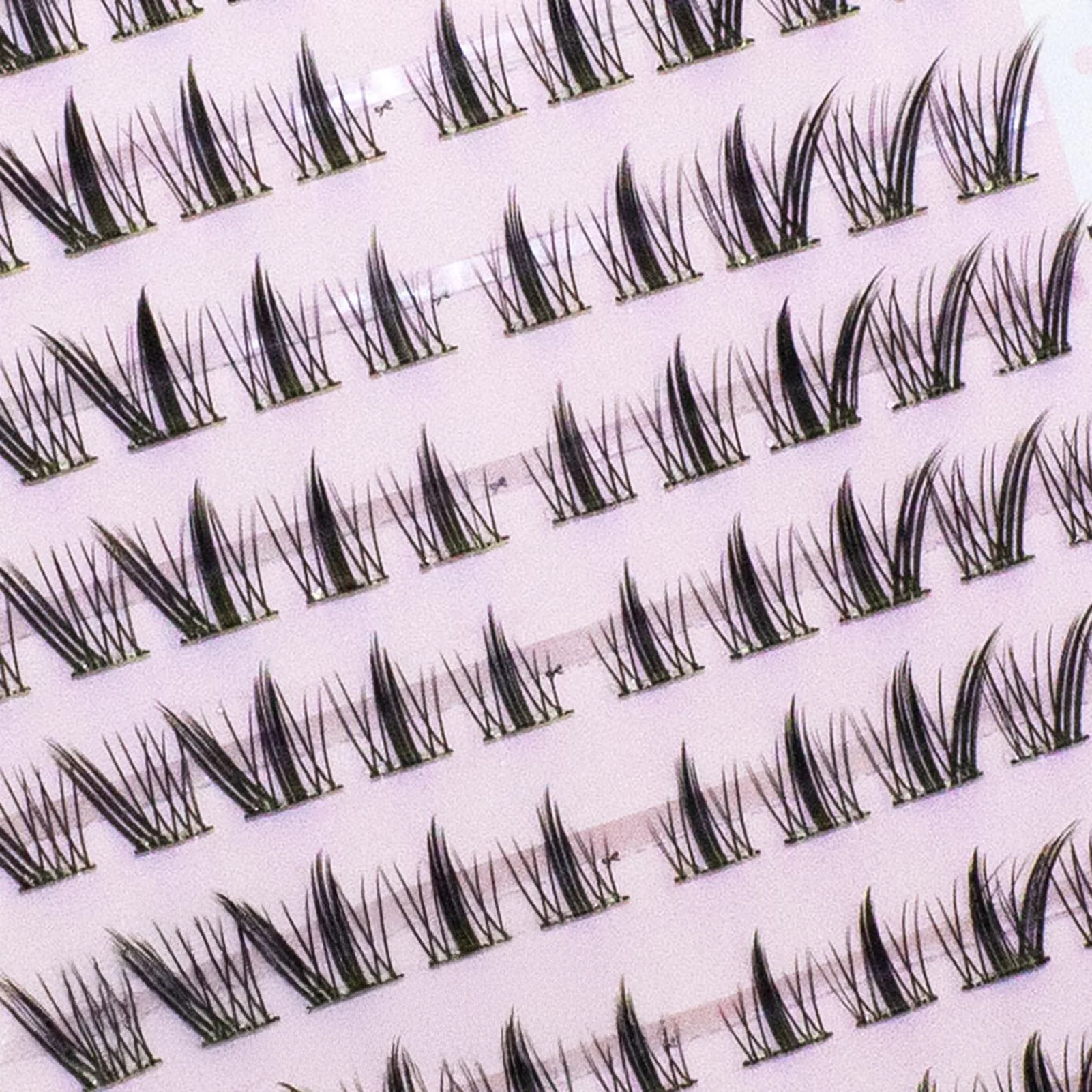 10 Rows Large Capacity Natural Thick Cartoon Segmented Single Cluster Glue-free Eyelashes Extension Curlling Manga False Eyelash