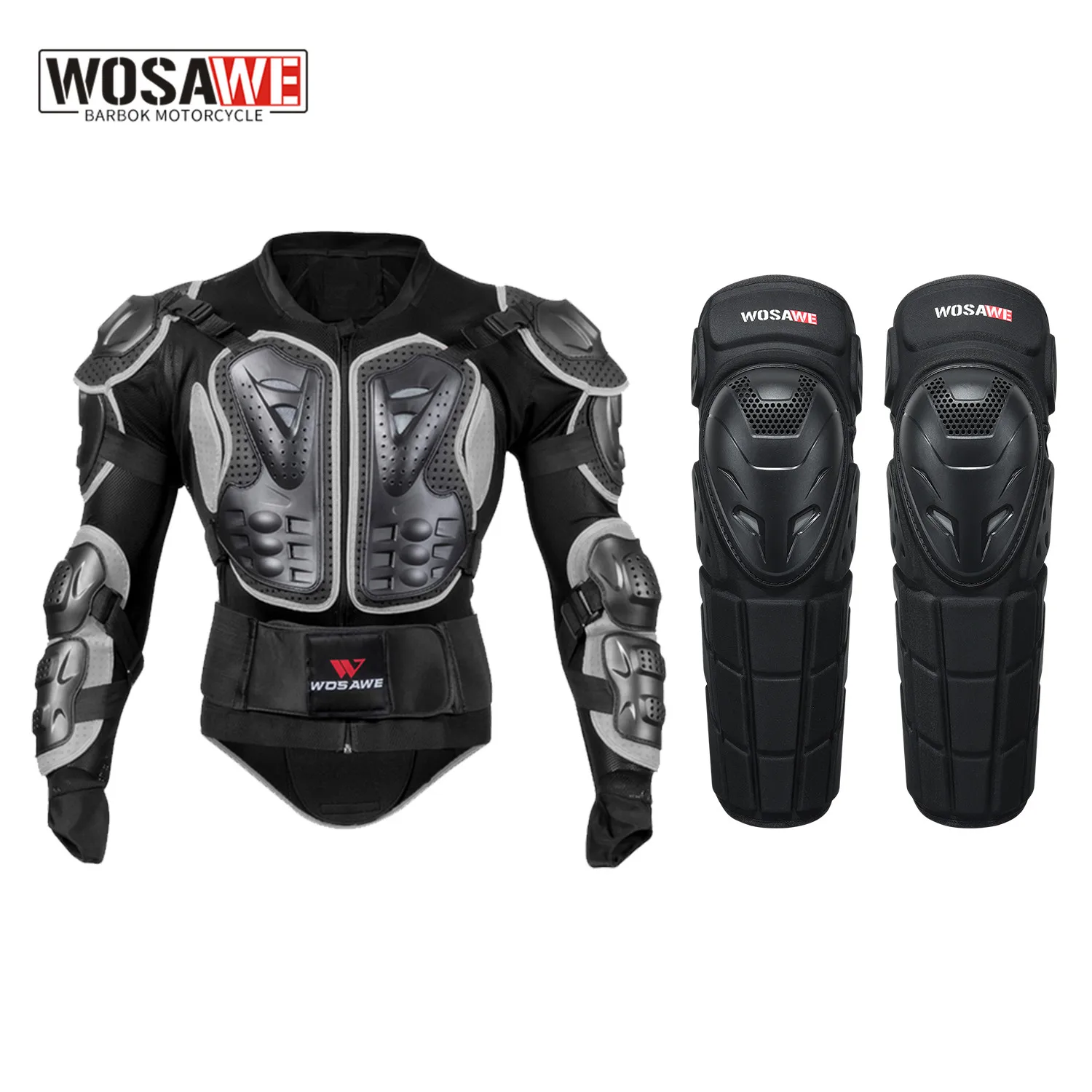 

WOSAWE Motorcycle Jacket Men Full Body Protection Armor Motocross Racing Moto Jackets Riding Motorbike Accessories