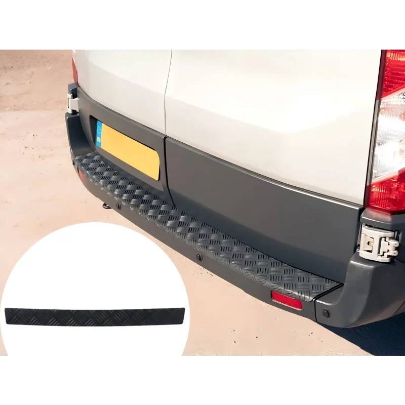 

Защитная накладка на задний бампер Camper Van 3D BLACK из резины с клейкой основой, противоскользящая, для VW T5T6, FIAT DUCATO, FORD TRANSIT