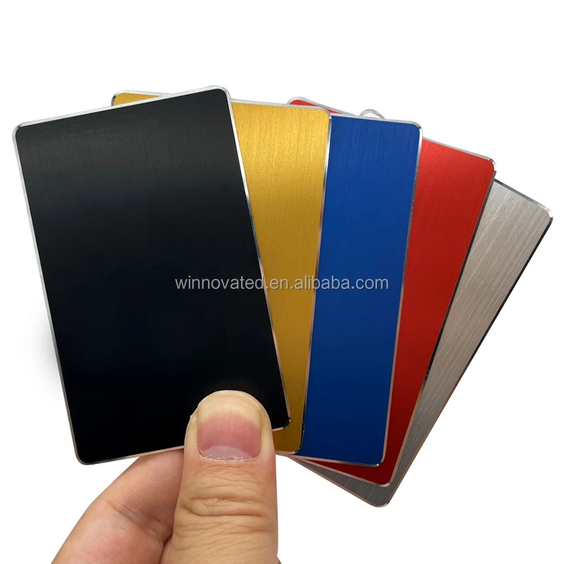 Customized product Matte Black 1.0 mm Anti-rust Colored Anodized Aluminum Business Card Blanks - Image 6