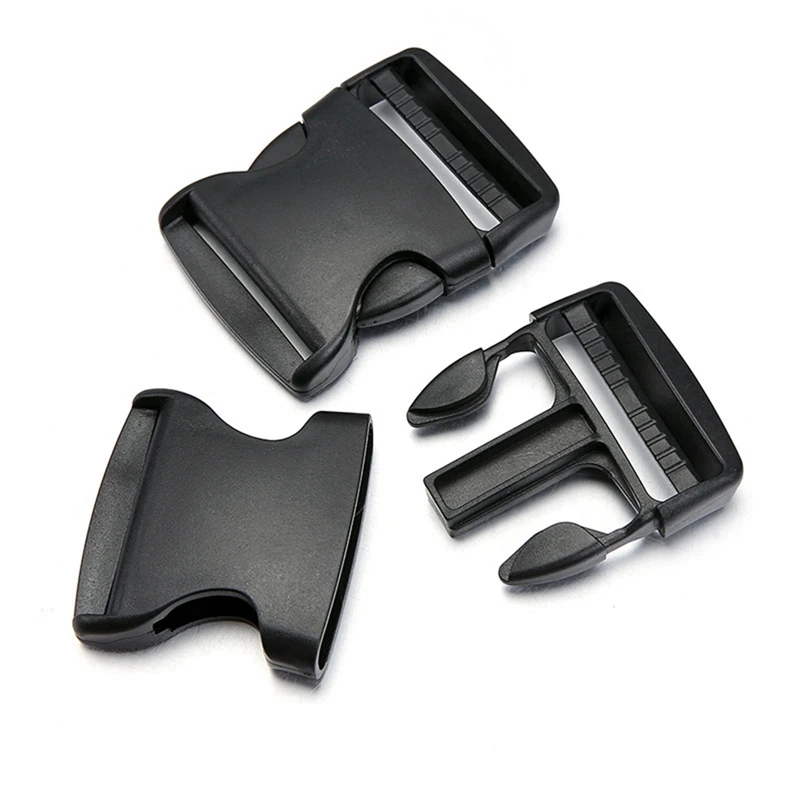 2/5/10Pcs Quick Side Release Buckles 25MM/38mm Adjustable Plastic Clips for Backpack Straps Black Paracord Parachute DIY Gear