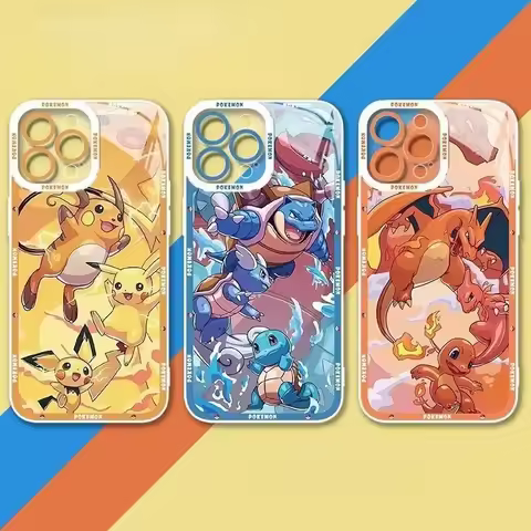 Phone Case For Samsung Galalxy S25 S24 S23 S22 Plus Ultra S24 FE A56 A55 A54 A35 A16 A06 5G cover Clear Gengar Pikachu