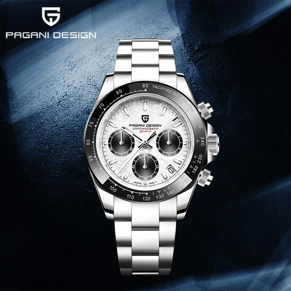 2025 باجاني ساعة بتصميم ساعة كوارتز رجالية الياقوت الفاخرة كرونوغراف الفولاذ المقاوم للصدأ مقاوم للماء ساعة رجالية Relogio Masculino #2