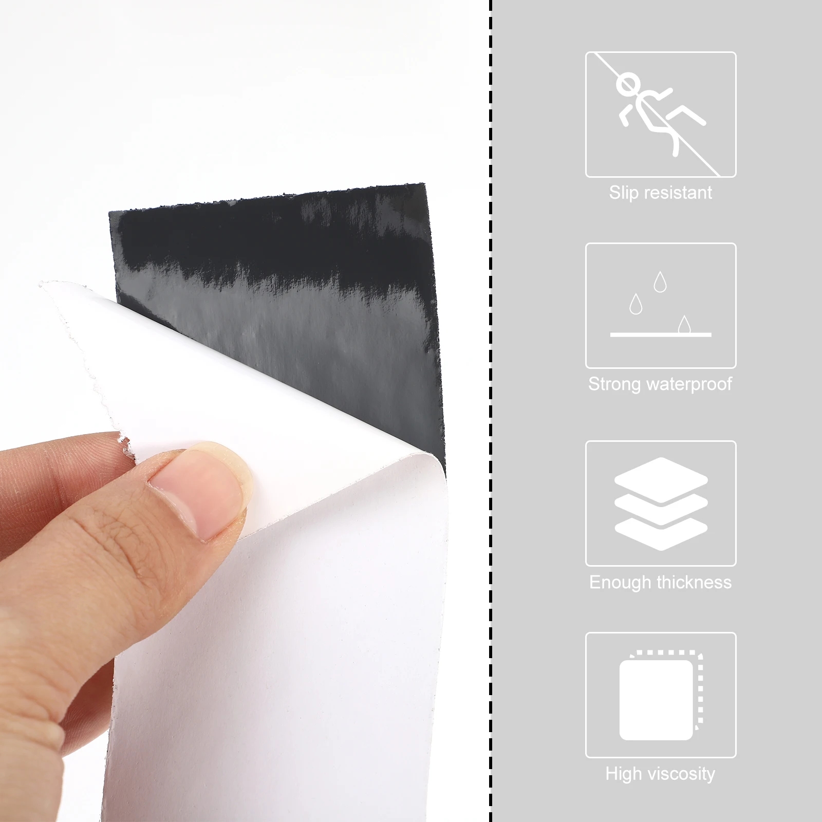 

PVC Anti Slip Tape 5m Black Thick Stair Treads Bathroom Warning Construction Building Tools Materials