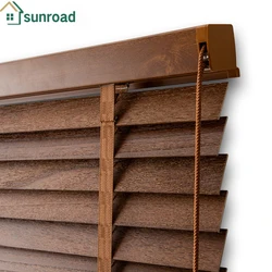 Custom Made Wooden Venetian Blinds 100% Natural Wood Real Wood Smart Home Tuya Wifi Zigbee Motor 50mm Slat 35mm 2.8mm Thickness