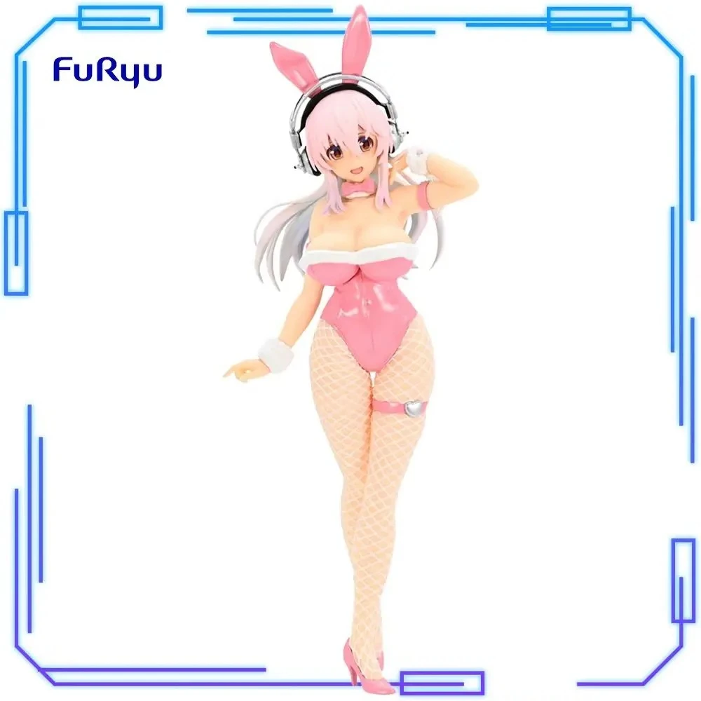 

In Stock FuRyu Original Genuine SoniComi Super Sonico BiCute Bunnies Figure Pink 30cm Sexy Collections Model Toy Figures Gift