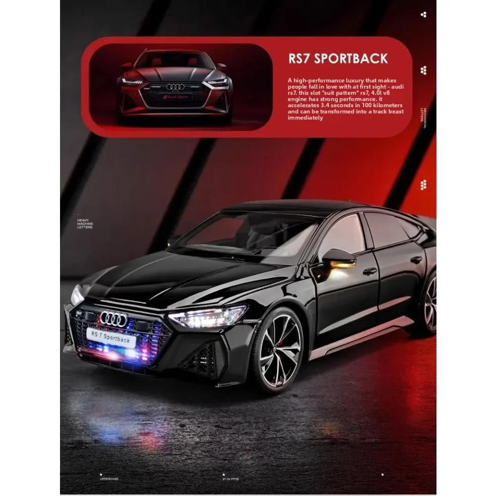 1:18 RS7 Sport Remote Key Edition Super Run Sound und Licht Legierung Modell Erweiterte Kinder Spielzeug Geburtstag Geschenk Dekoration