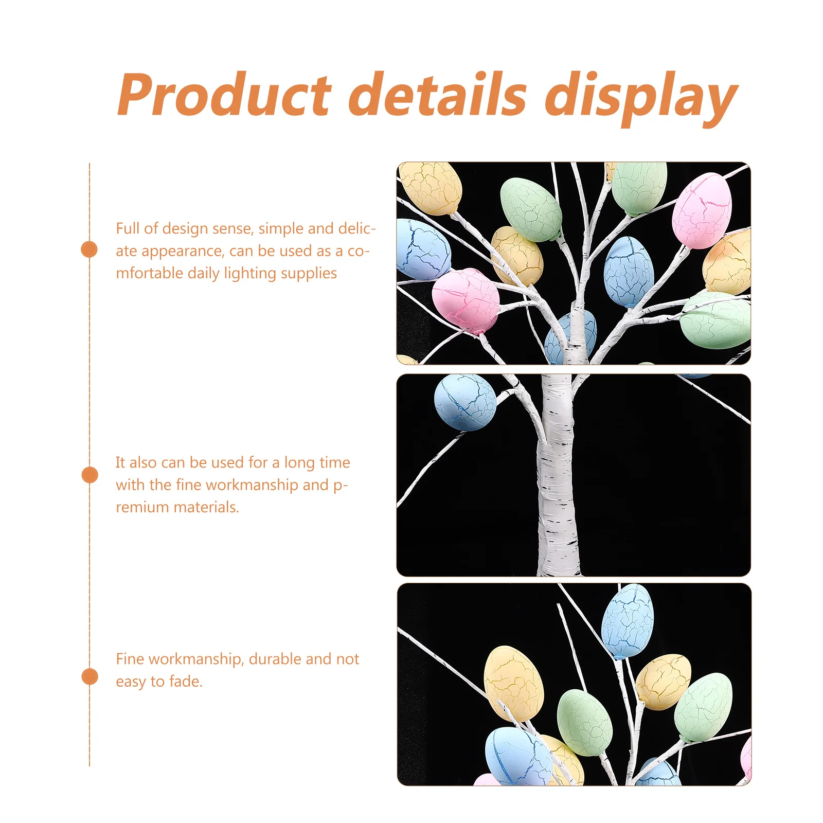 

Modern Egg Tree Table Light 24 Beads Creative Design for Bedroom Study Room Office Decorative Lighting Lighted Tree