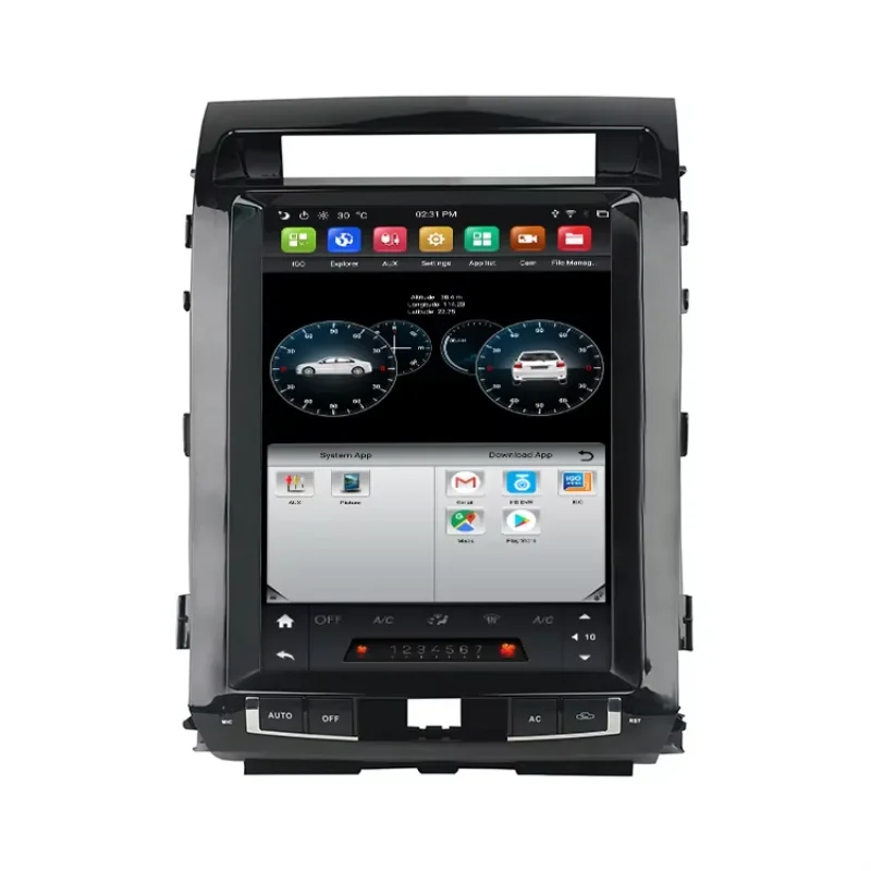 12.1 بوصة PX6 أندرويد 9.0 مشغل ديفيدي للسيارة مشغل أسطوانات DVD للسيارة نظام تحديد المواقع Mp3 لاند كروزر 2008-2015 مع WIFI/BT/CarPlay/Google Play