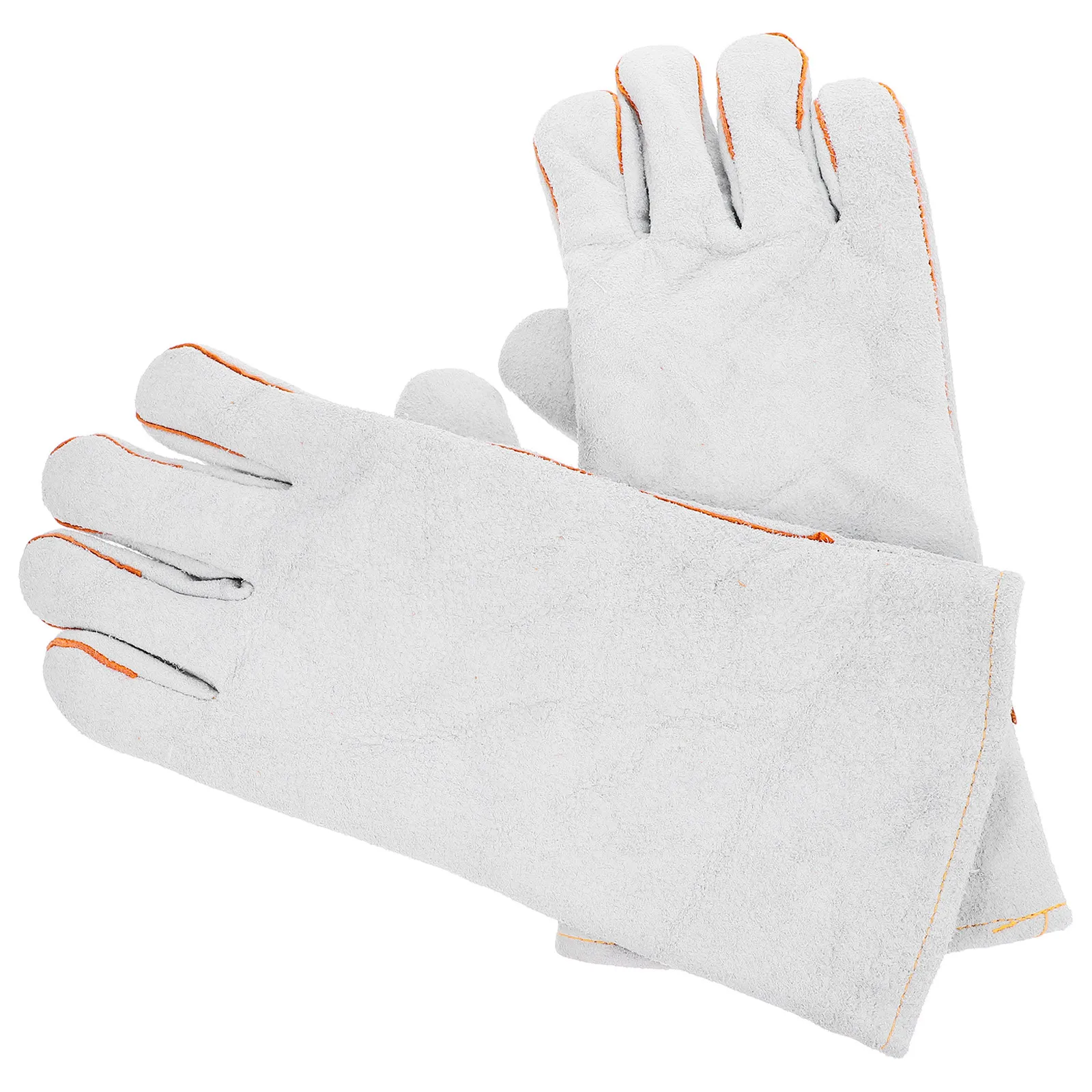 1Pair Resistant Gloves Work Heavy Duty For For Welding Men Extended Forearm Heat Industrial