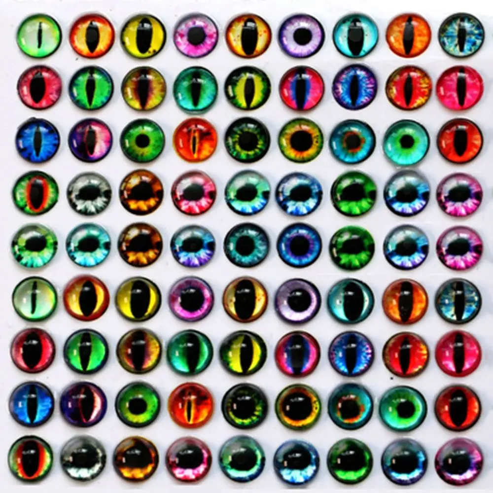 20pcs Plastic Glass Dolls Eyes DIY Eyeballs for Children Toys Dinosaur Animal Eyes Time Gem Accessories 6/8/10/12/14/15/16/18mm