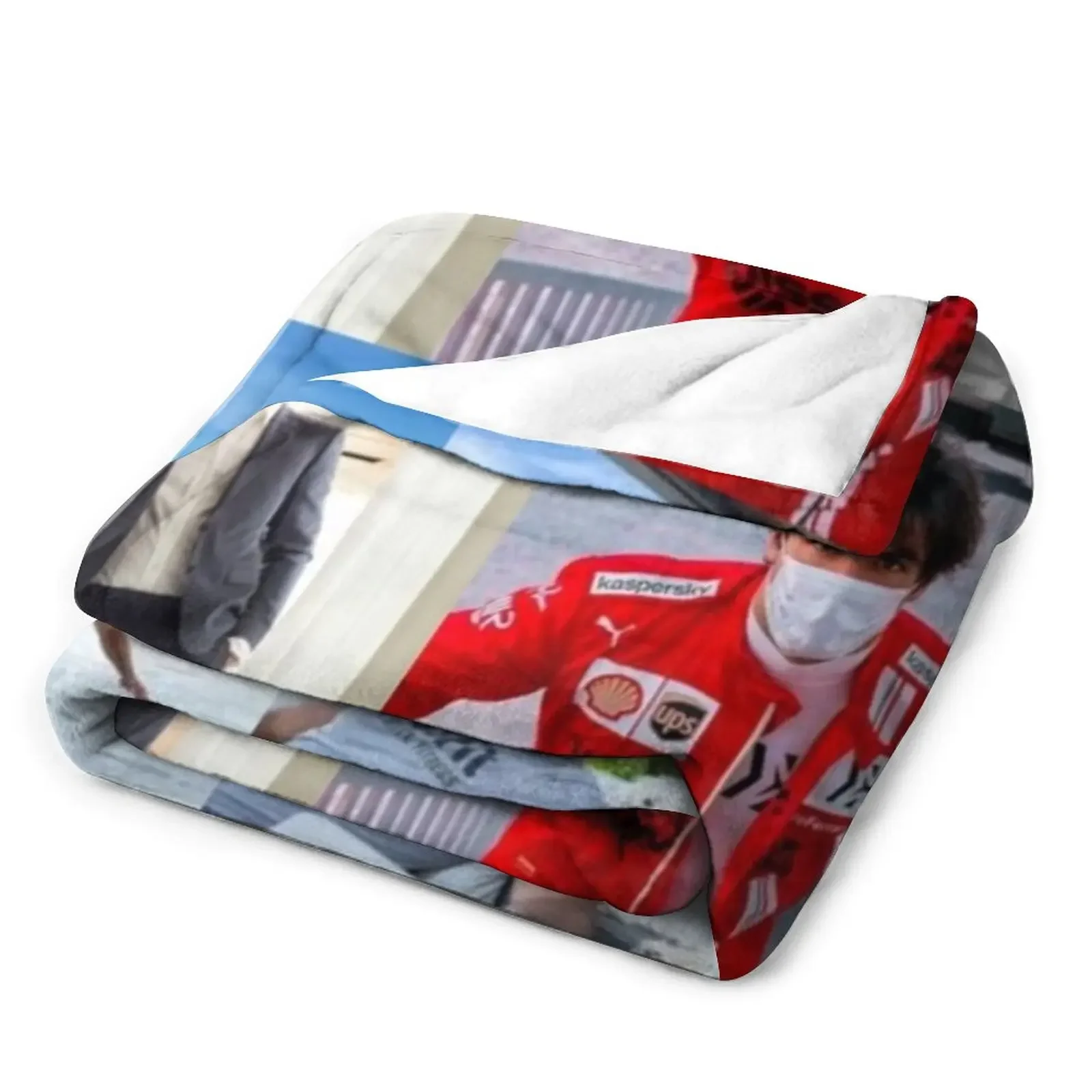 Carlos Sainz jr collage Throw Blanket Designer Blankets Summer Blanket Luxury Throw Blanket