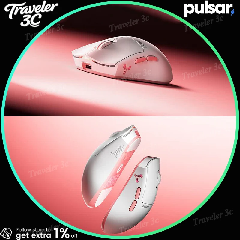 NEW Pulsar Pro Series Jinggg X Lightweight Wireless Esports Gaming Mouse 8Khz Polling Rate XS 1 Sensor Web Driver  Valorant PC