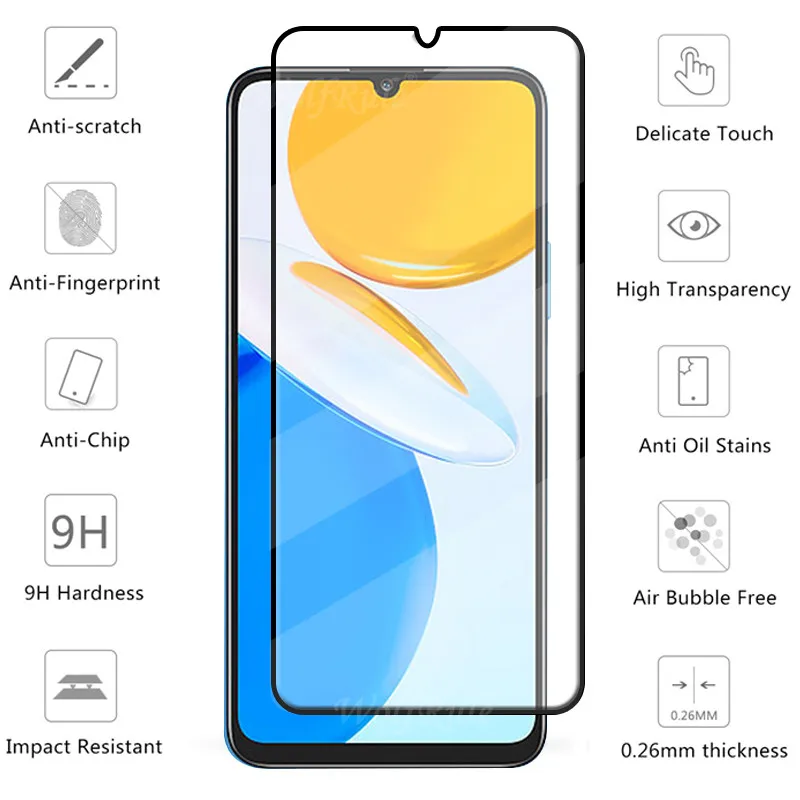 6-in-1 For Huawei Honor X7 Glass For Honor X7 Tempered Glass 9H HD Full Protective Screen Protector For Honor X 7 X7 Lens Glass