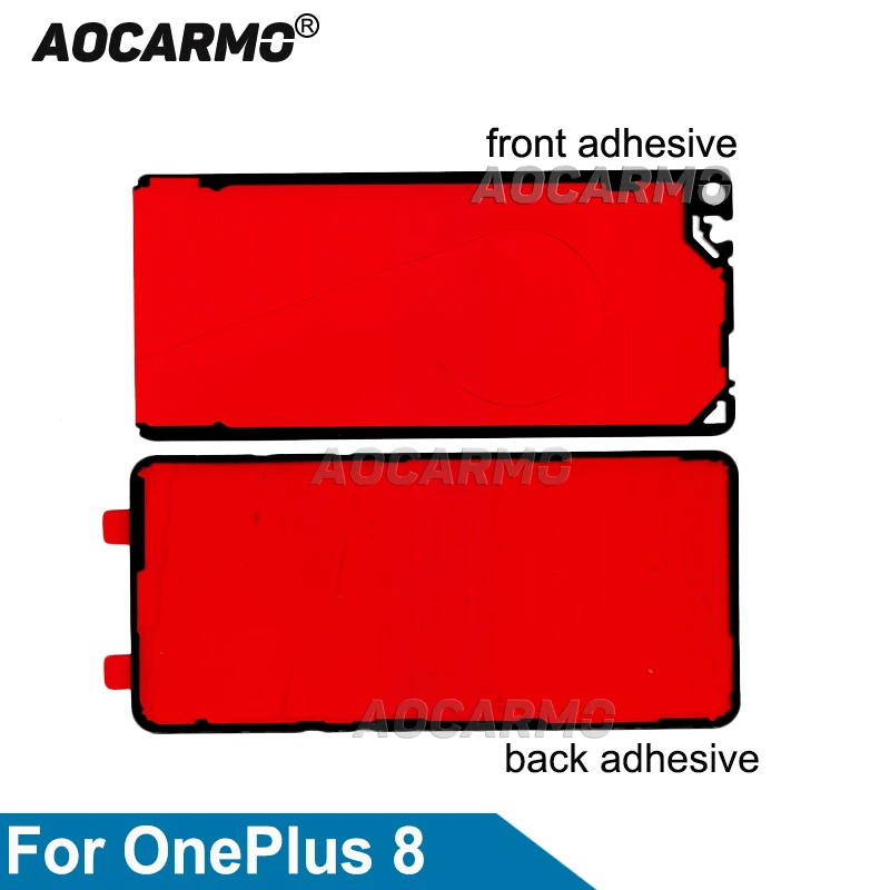 

Aocarmo передний ЖК-клей, задняя крышка, наклейка, запасные части для OnePlus 8 1 + 8