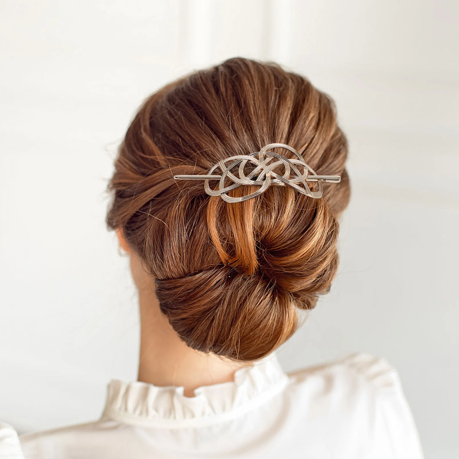 

Wedding Hair Accessories Hairpin French Clips for Bride Headdress Golden Zinc Alloy