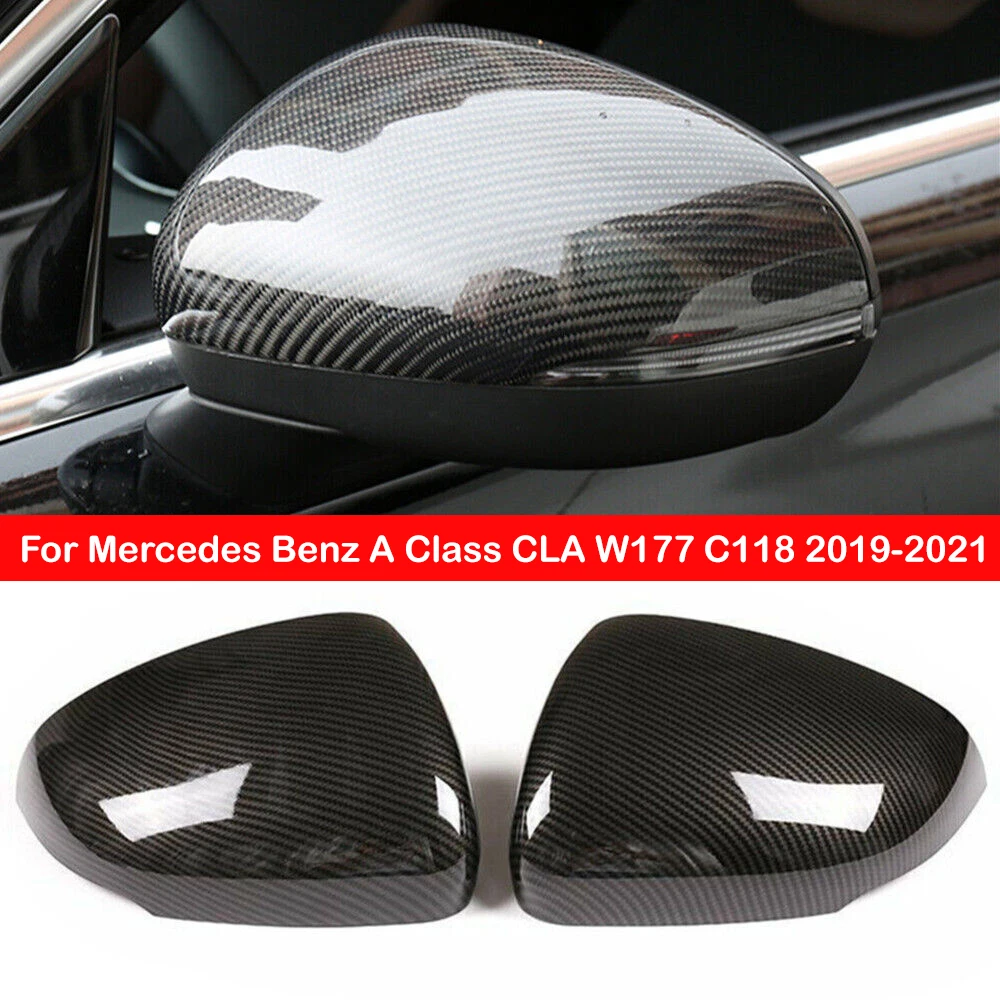 

For Mercedes Benz A Class CLA W177 C118 2019-2021 LHD ABS Car Replacement Rearview Side Mirror Cover Cap Exterior Door Case Trim