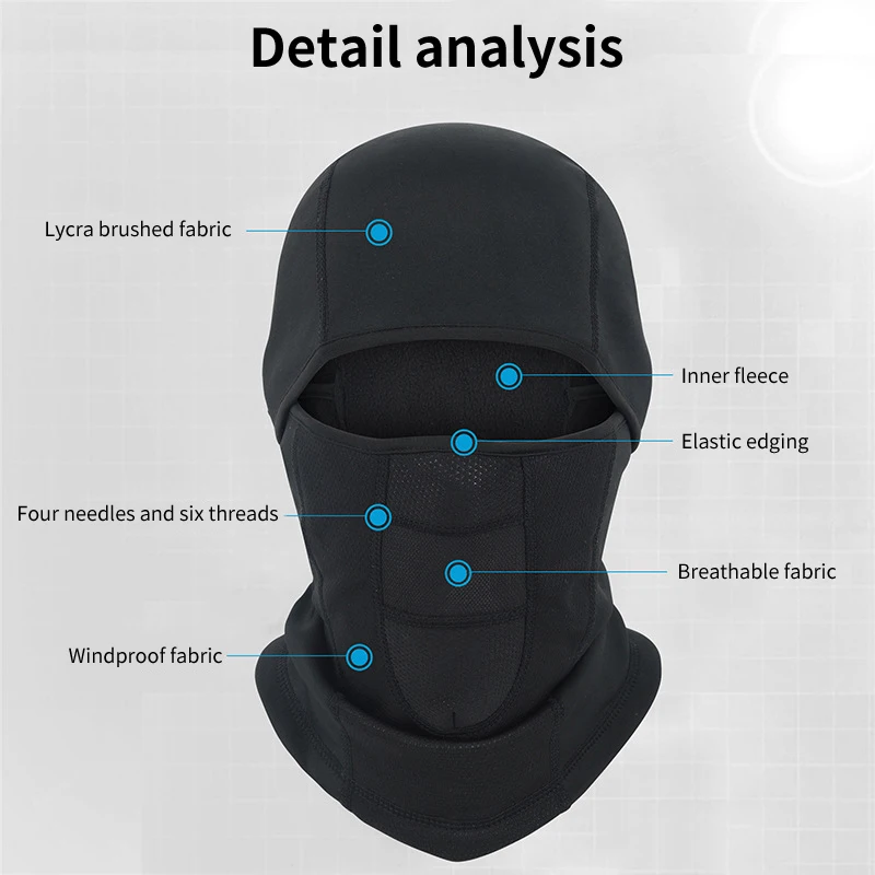 Masker Ski Balaclava (dengan Lubang Bernapas) Penghangat Wajah Leher Bulu Musim Dingin Tahan Angin untuk Pria & Wanita