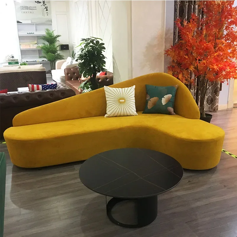 Fabric sofa, modern simple clothing store beauty salon small apartment leisure sofa Minimum order of 4