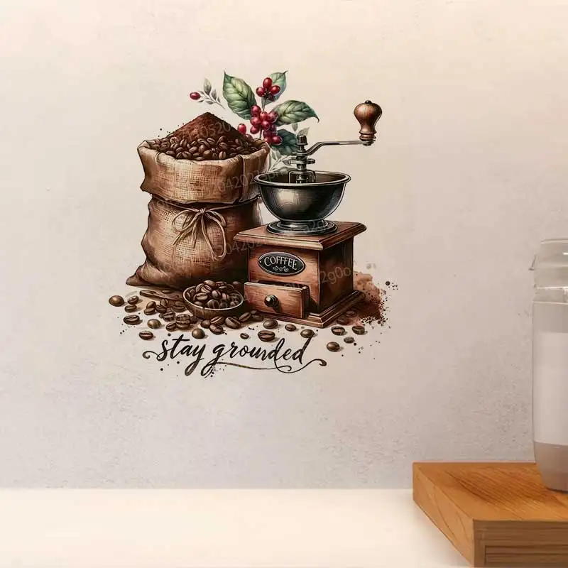 Coffee Theme PVC Translucent Sticker  Coffee Lovers Decorative PVC Sticker for Coffee Enthusiasts AA123