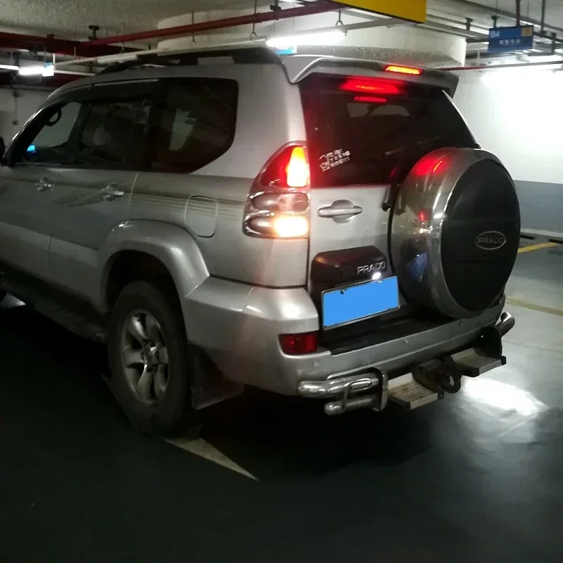 For Toyota Land Cruiser Prado FJ120 4000 2700 Spoiler with Led Light High Quality ABS 2003 2004 2005 2006 2007 2008 2009