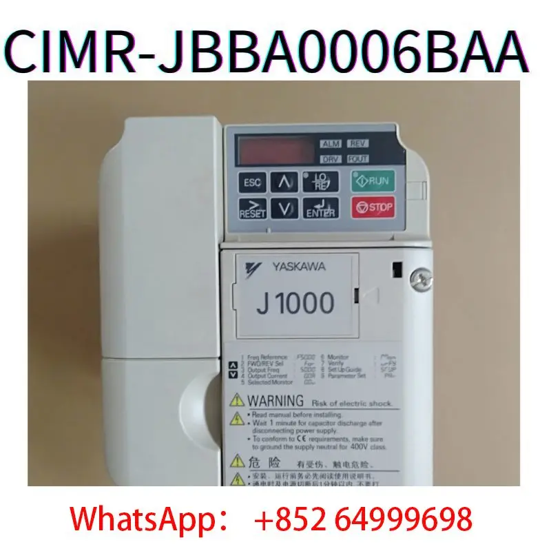 

second-hand Frequency converter CIMR-JBBA0006BAA 0.75/1.1KW Test OK