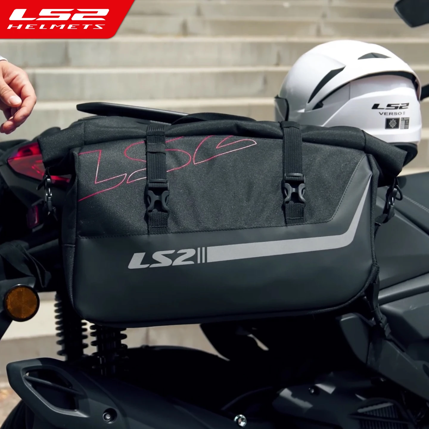 LS2 side bag FREEDOM PANNIERS luggage bag retro bike scooter rear seat motorcycle travel quick detachable waterproof side bag