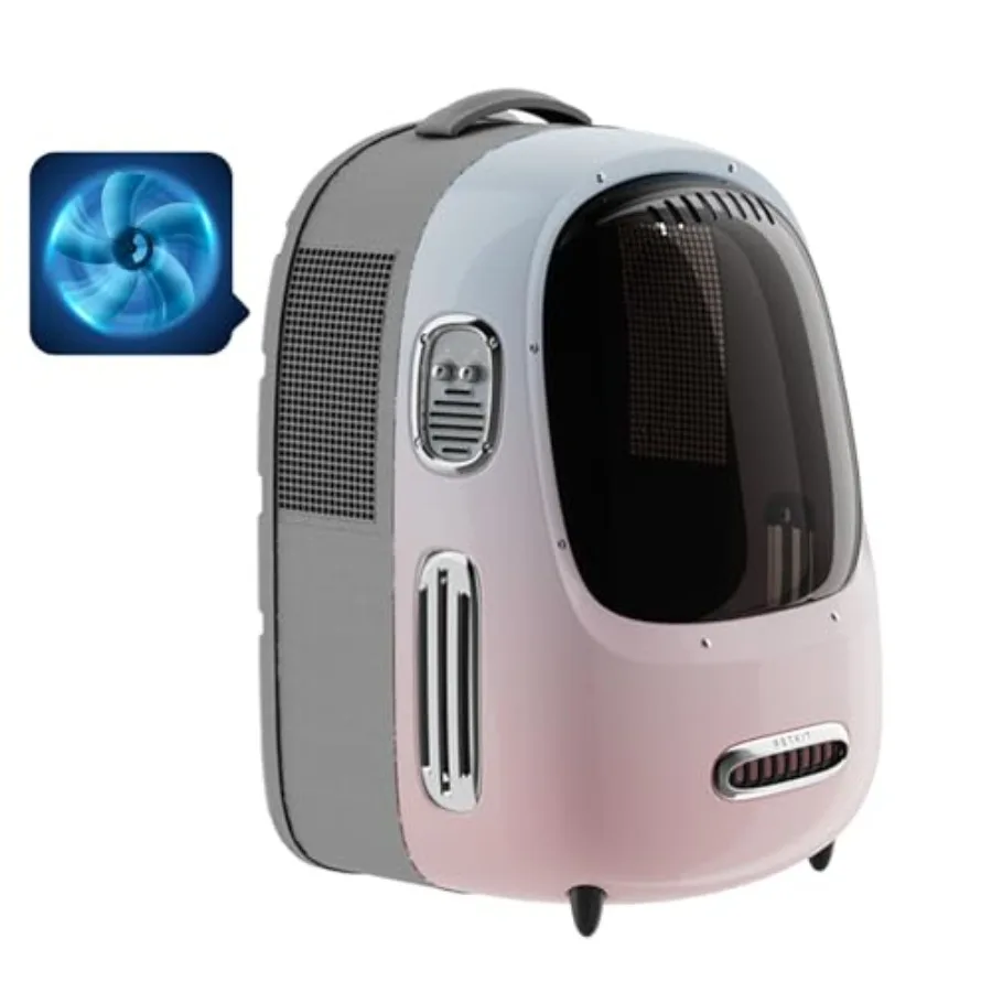 

Cat Backpack Carrier with Inbuilt Fan and Light Airline-Approved Pet Backpack Bubble for Kitty Small Dog Detachable Dog Backpac
