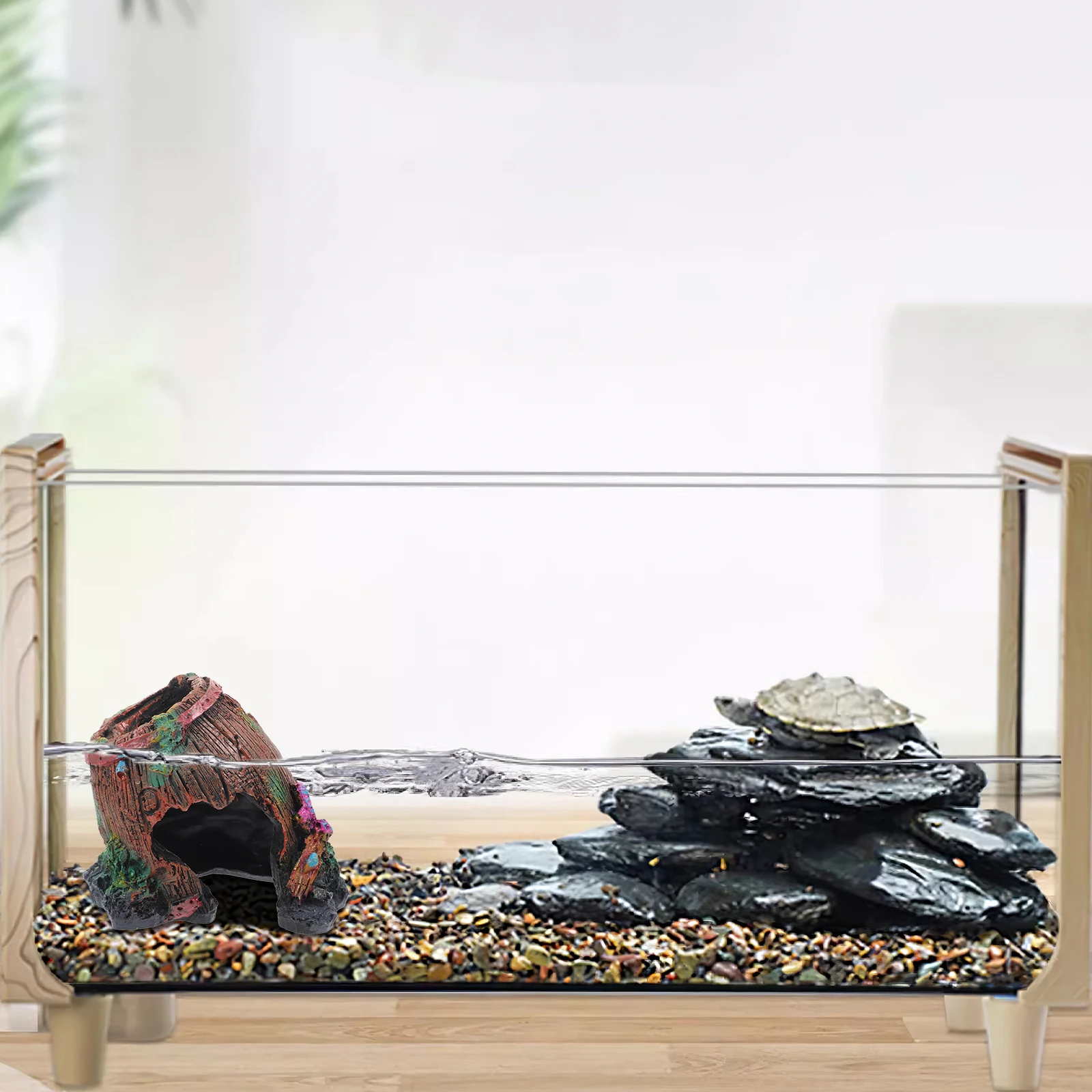 

Reptile Hideout Lizard Accessories Caves Turtle Hiding Hole Aquarium Tank Decor Snake Terrarium Reptile Shelter Safe Durable