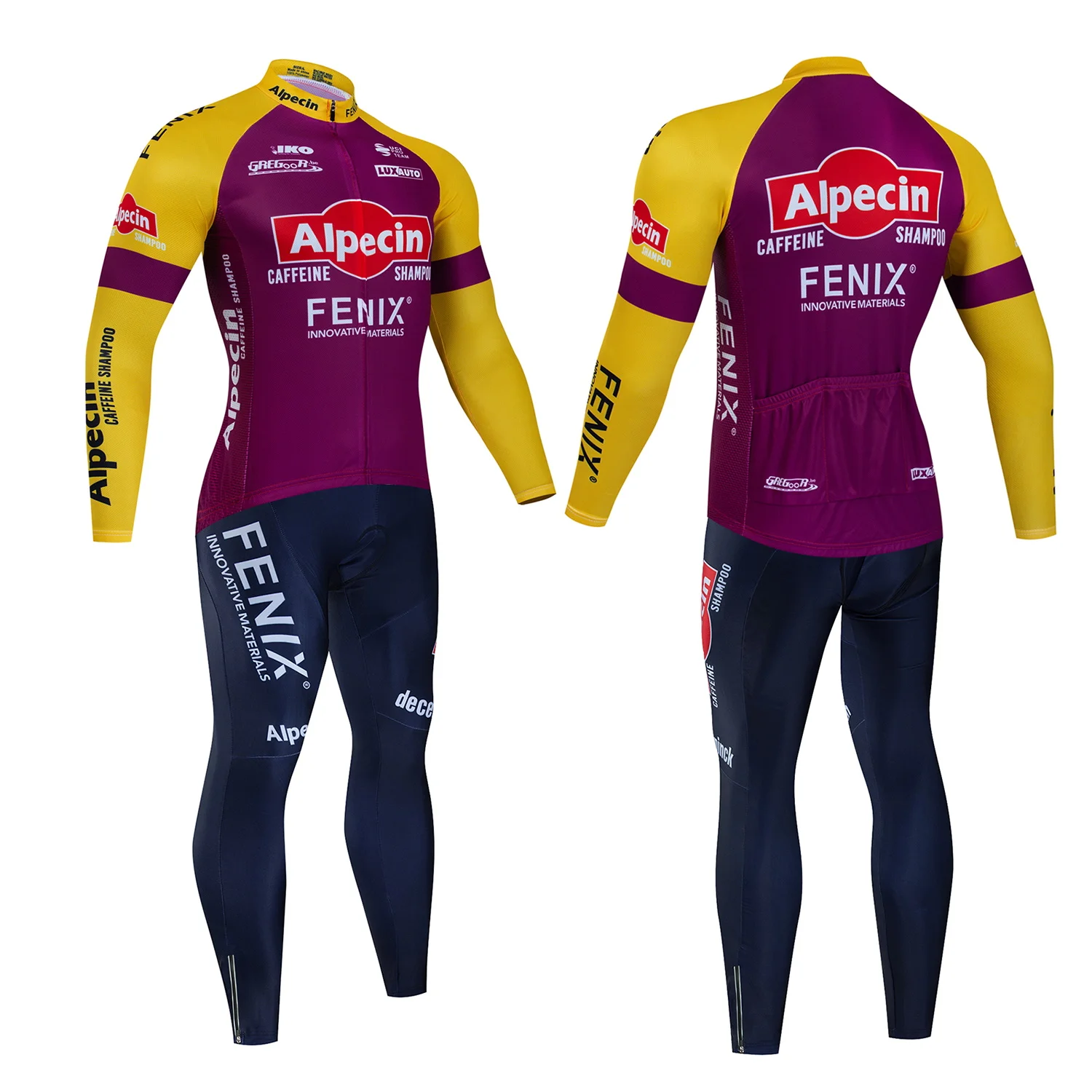 Alpecin Neue Team Atmungsaktive Langarm Männer Radfahren Jersey Set MTB Fahrrad Kleidung Herbst Fahrrad Kleidung Maillot Ropa Ciclismo – Detail 4