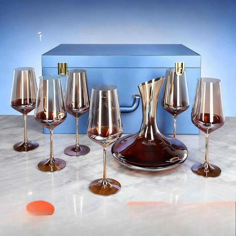 Crystal red wine glass, set of high-end gift box