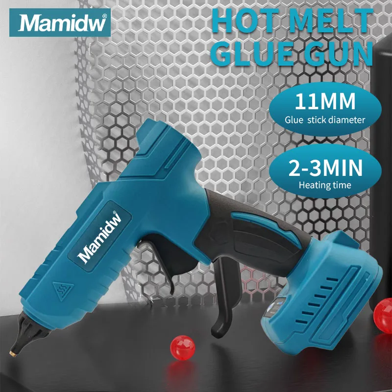 

Mamidw беспроводной электрический ручной клеевой пистолет для ремонта DIY инструмент термоплавкий сварочный клеевой пистолет противоожоговая насадка для батареи Makita 18 В