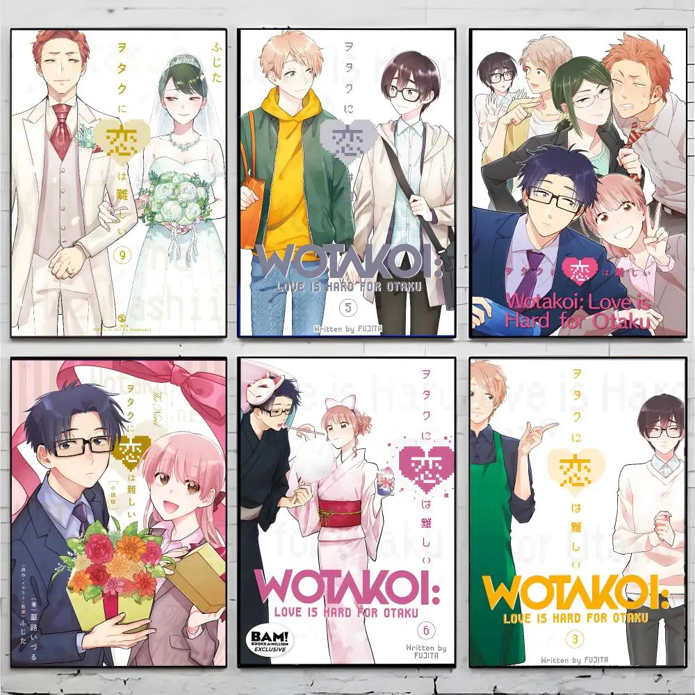 Manga Workplace Wotakoi Love Is Hard For Otaku Poster Superior Home Space  Indoor Decorative Art & Home Decor
