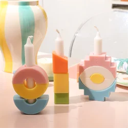 Stackable Candle Silicone Mold DIY Scented Modular Candle Making Mould Home Decoration Tools