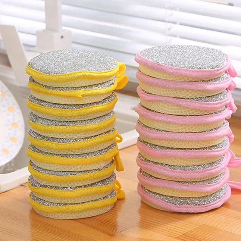 5/10Pcs Double Side Dishwashing Sponge Dish Washing Brush Pan Pot Dish Wash Sponges Household Cleaning Kitchen Tools