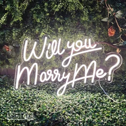 Will You Marry Me Neon Light Sign for Wedding dance Party Decor Neon Lamp LED Bedroom Room Wall Decoration Art Neon Lights Signs