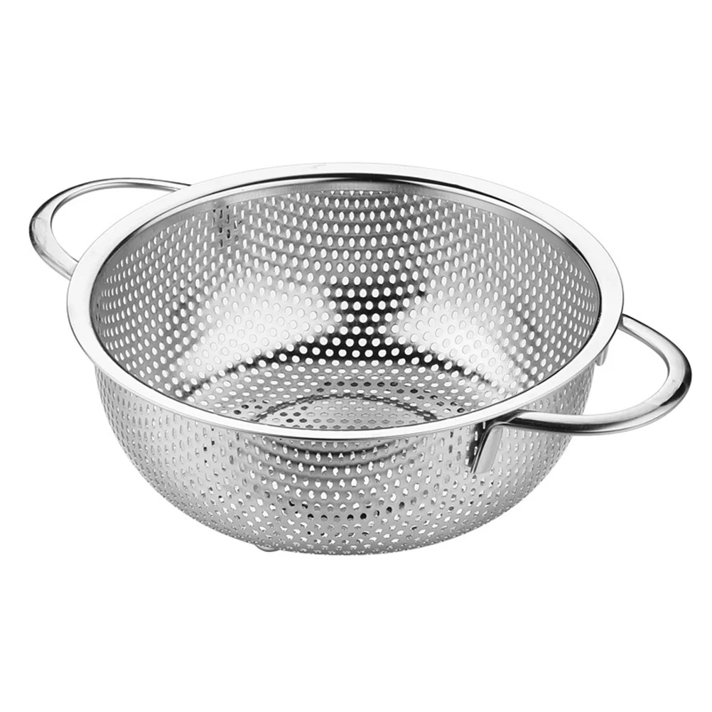 

Drain Colander Mesh Strainer Basket Washing Bowl Noodle Metal Food Cover Rice Water Drainer Kitchen