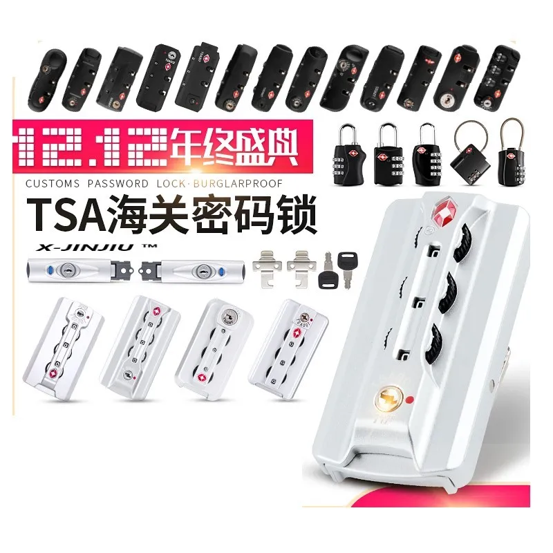 TSA 007 TSA002 Customs Lock Luggage Compartment Code Lock Accessories Buckle Trolley Case Travel Case Replacement Lock