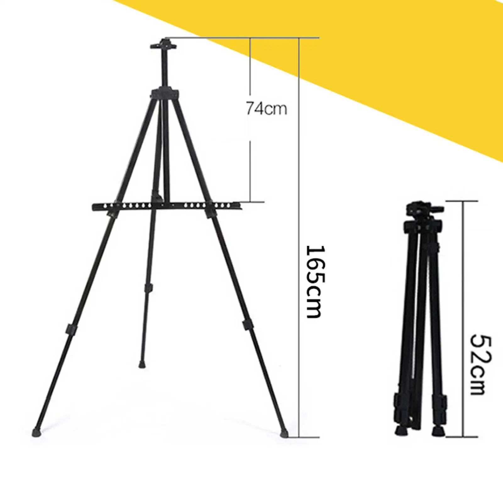 Portable Display Easel Tripod Stand Signs Collapsible Folding Tripod Stand for Craft Supplies Photo Table Top Art Drawing Easels