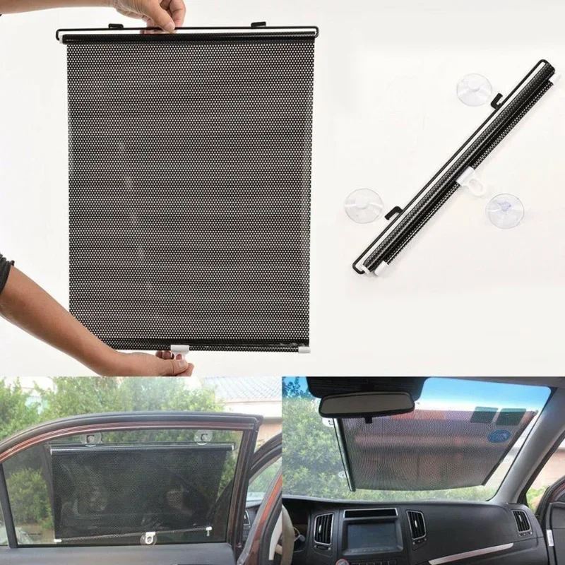 Car Auto Retractable Sun Shade Protector Windshield Front Side Visor Anti UV-Protector Folding Sheet Car Interior Accessories