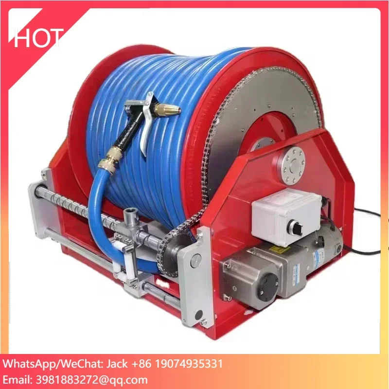 

30m 50m 100m Water Manual Pipe Motor Retractable Fire Hose Reel 1 Inch with Nozzle Spray and Jet