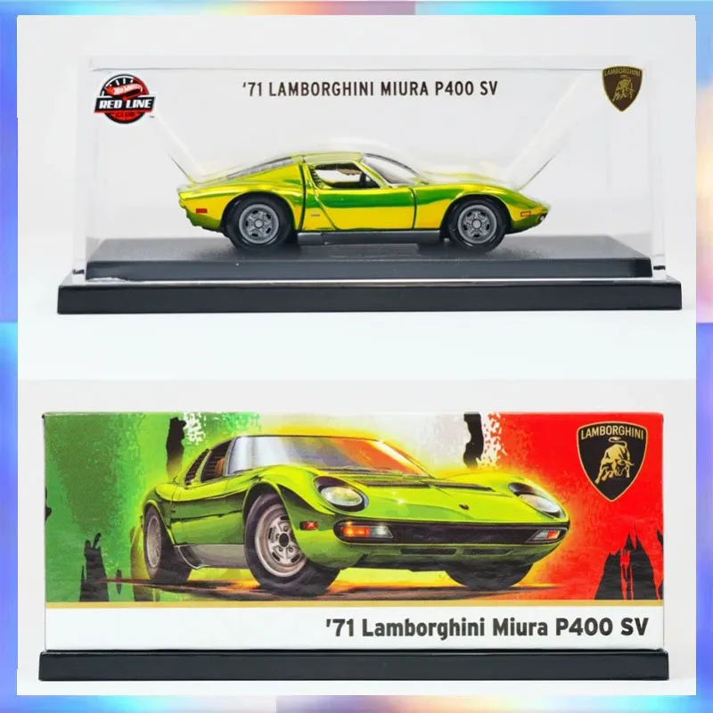 

1/64 Hot Wheels Red Line Diecast Car Model RLC 71 Lamborghini Miura P400 SV Collectible Model Room Ornament Boy Toy Gift